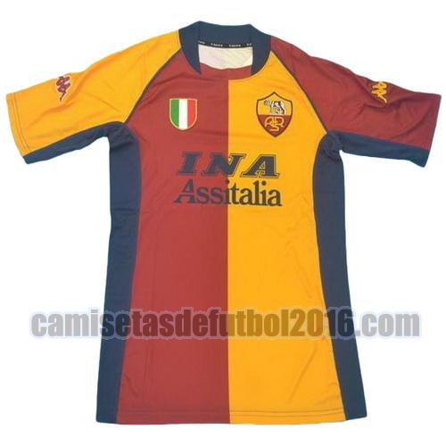 camiseta primera equipacion as roma 2001-2002