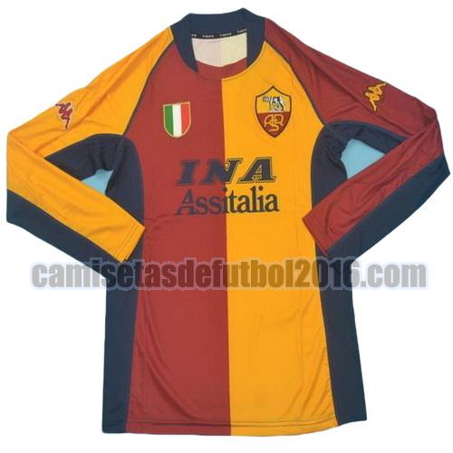 camiseta primera equipacion as roma 2001-2002 ml