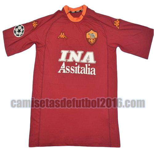 camiseta primera equipacion as roma lega 2000-2001