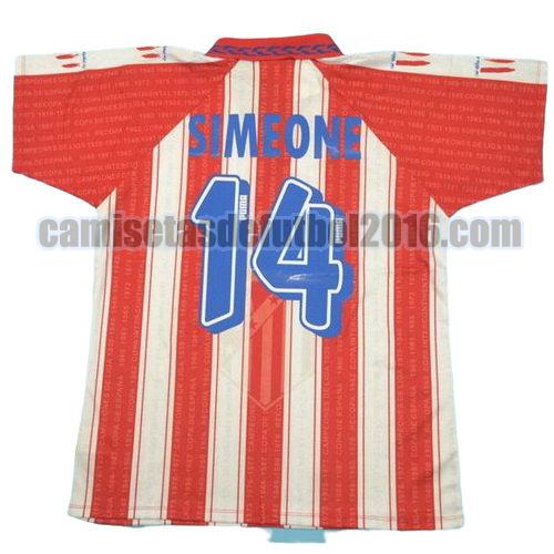 camiseta primera equipacion atletico madrid 1995-1996 simeone 14
