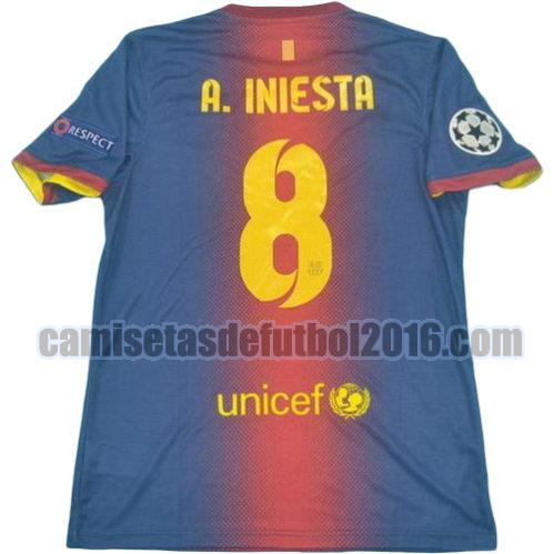 camiseta primera equipacion barcelona lfp 2012-2013 a.iniesta 8