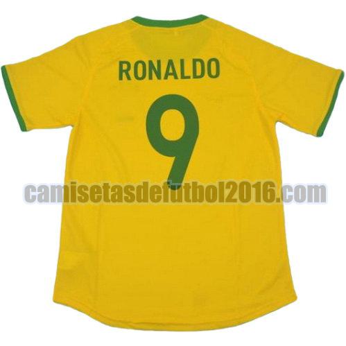 camiseta primera equipacion brasil 2000 ronaldo 9
