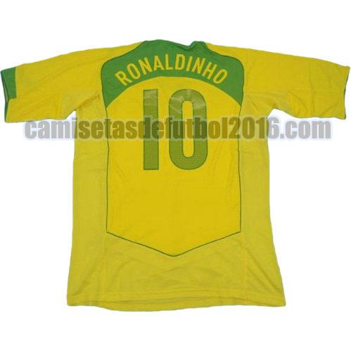 camiseta primera equipacion brasil 2004 ronaldinho 10