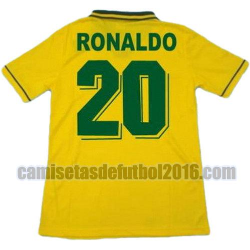 camiseta primera equipacion brasil copa mundial 1994 ronaldo 20