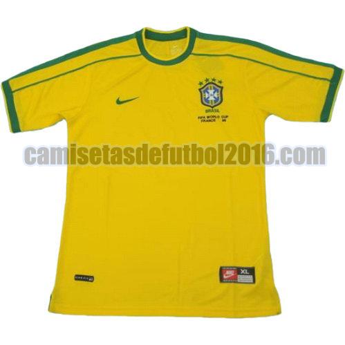 camiseta primera equipacion brasil copa mundial 1998