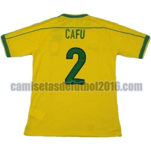 camiseta primera equipacion brasil copa mundial 1998 cafu 2