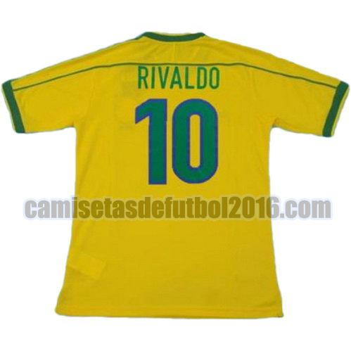 camiseta primera equipacion brasil copa mundial 1998 rivaldo 10