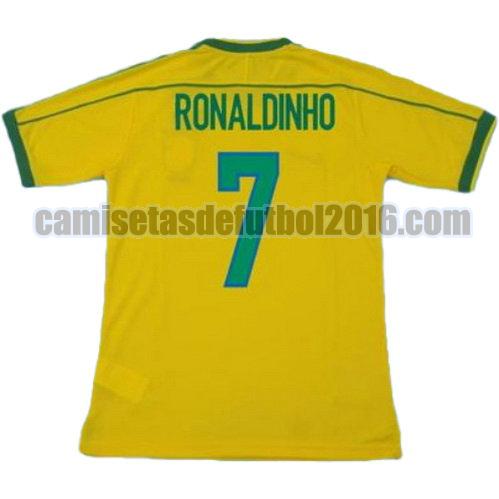 camiseta primera equipacion brasil copa mundial 1998 ronaldinho 7