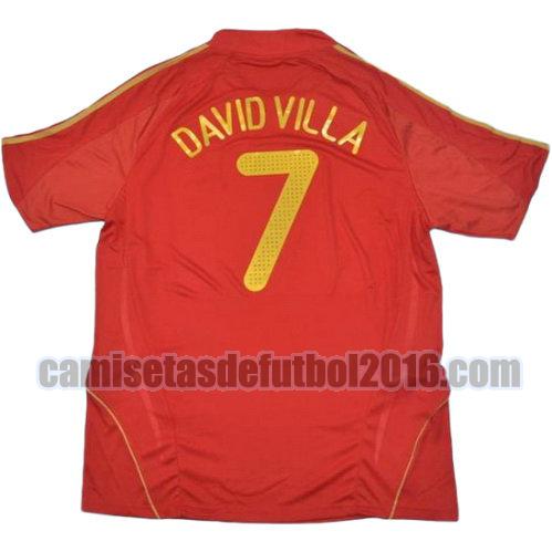 camiseta primera equipacion españa 2008 david villa 7