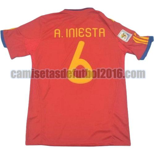 camiseta primera equipacion españa copa mundial 2010 iniesta 6