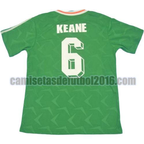 camiseta primera equipacion irlanda 1990-1992 keane 6
