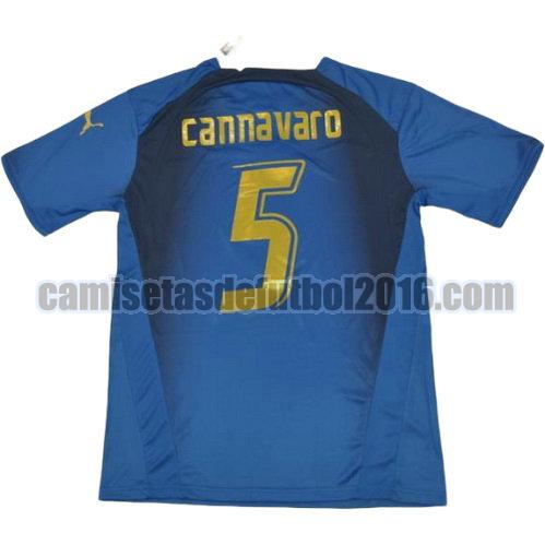 camiseta primera equipacion italia copa mundial 2006 cannavaro 5