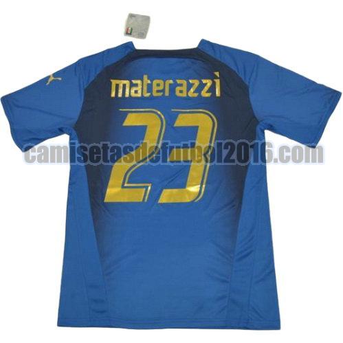 camiseta primera equipacion italia copa mundial 2006 materazzi 23