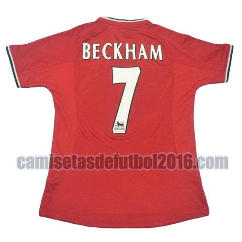 camiseta primera equipacion manchester united 2000-2002 beckham 7