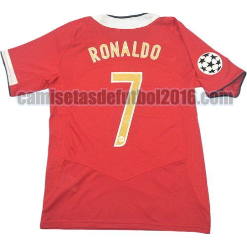 camiseta primera equipacion manchester united 2006-2007 ronaldo 7