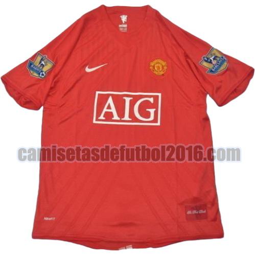 camiseta primera equipacion manchester united 2007-2008