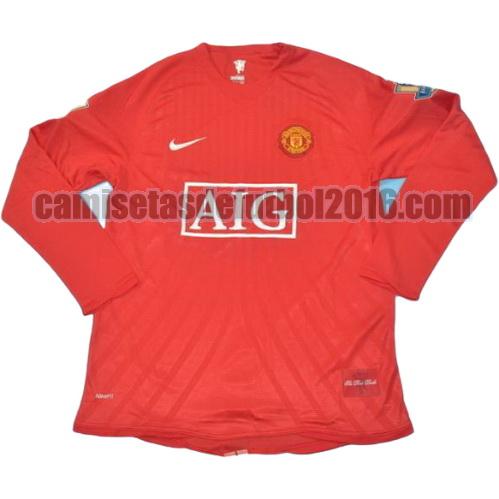 camiseta primera equipacion manchester united 2007-2008 ml