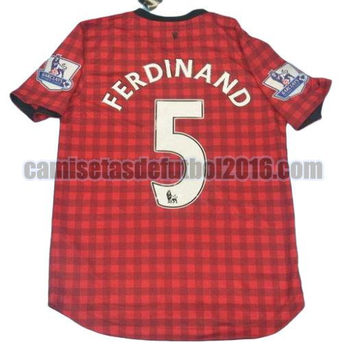 camiseta primera equipacion manchester united 2012-2013 ferdinand 5
