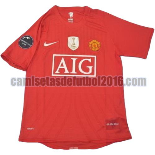 camiseta primera equipacion manchester united campeones 2008-2009