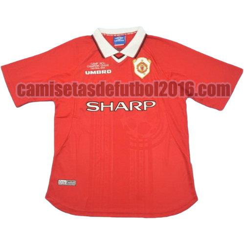 camiseta primera equipacion manchester united ucl 1999