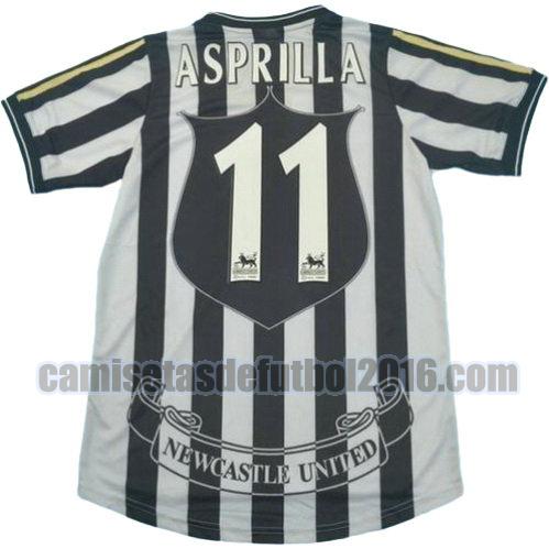 camiseta primera equipacion newcastle united 1997-1999 asprilla 11