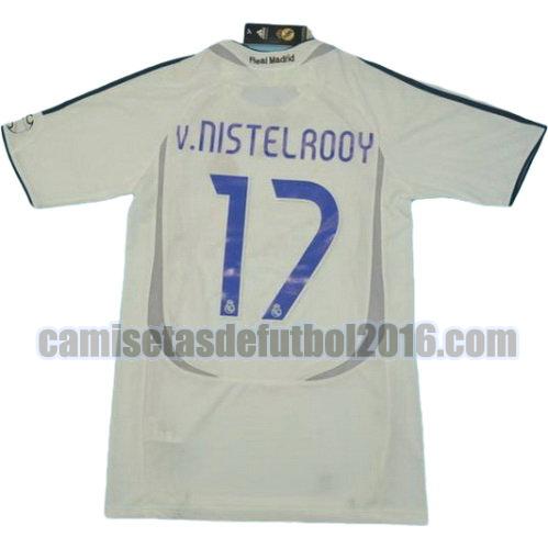 camiseta primera equipacion real madrid 2006-2007 van nistelrooy 17
