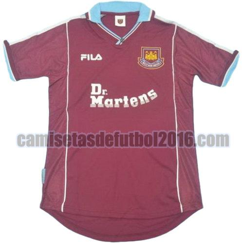 camiseta primera equipacion west ham united 1999-2001