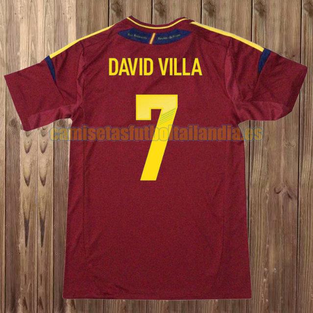 camiseta primera españa 2012 rojo david villa 7