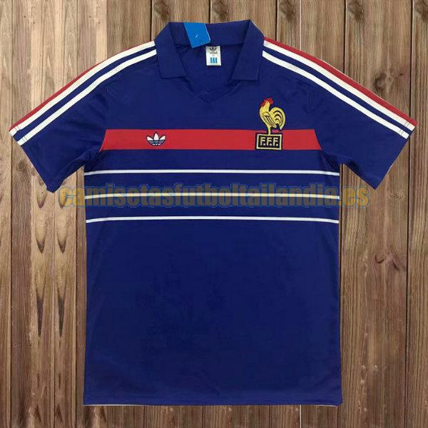 camiseta primera francia 1984 azul