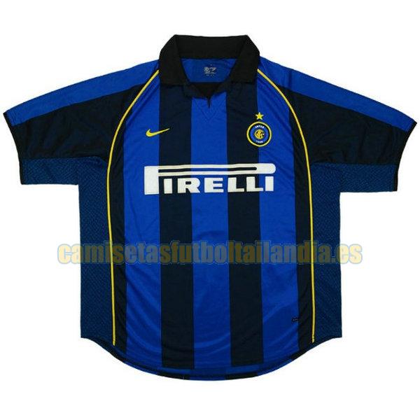 camiseta primera inter milan 2001-2002 azul