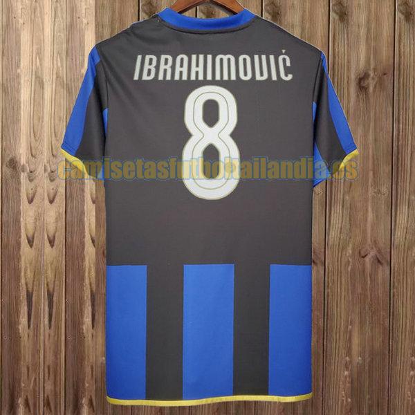 camiseta primera inter milan 2008-2009 azul ibrahimouic 8