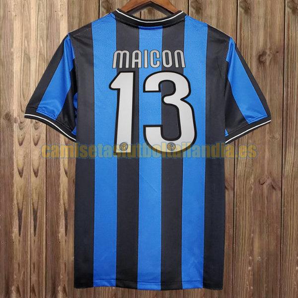 camiseta primera inter milan 2009-2010 azul maicon 13