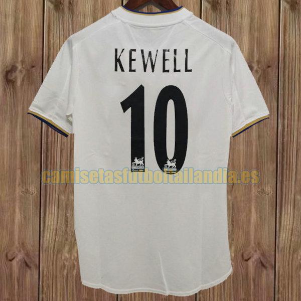 camiseta primera leeds united 2000-2002 blanco kewell 10