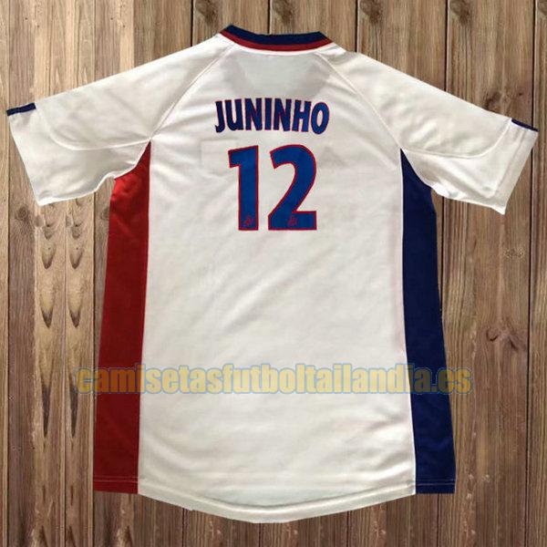 camiseta primera lyon 2001-2002 blanco juninho 12