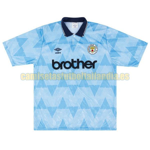 camiseta primera manchester city 1989-1990 azul