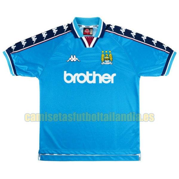 camiseta primera manchester city 1997-1999 azul
