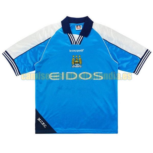 camiseta primera manchester city 1999-2001 azul