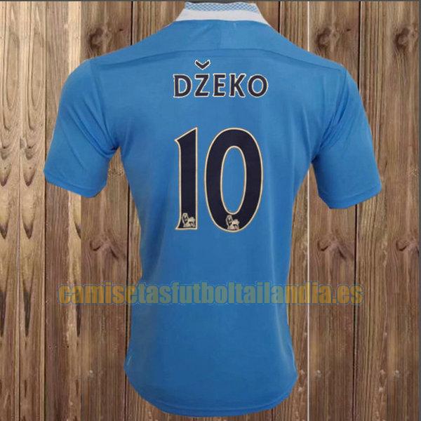 camiseta primera manchester city 2011-2012 azul dzeko 10