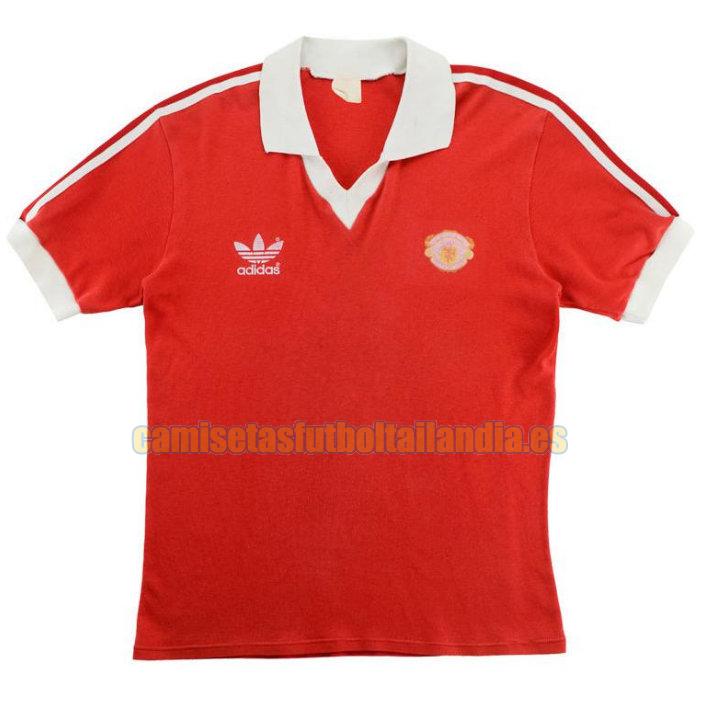 camiseta primera manchester united 1980-1982 rojo