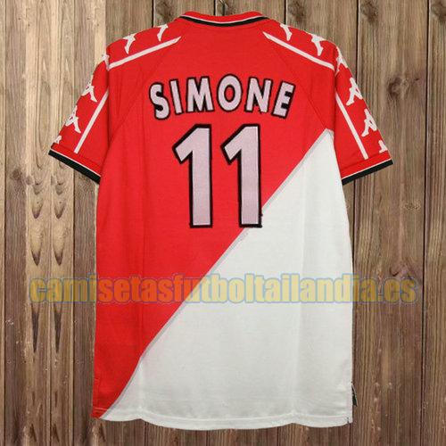 camiseta primera mónaco 1999-2000 rojo simone 11