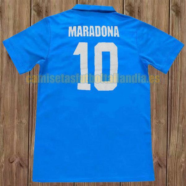 camiseta primera nápoles 1989-1990 azul maradona 10