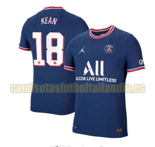 camiseta primera paris saint germain 2021-2022 kean 18