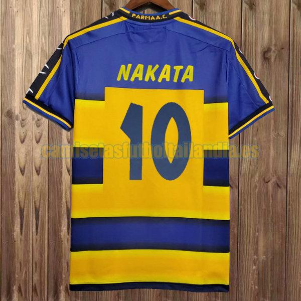 camiseta primera parma 2001-2002 amarillo nakata 10