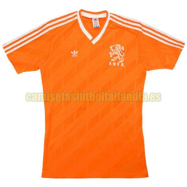camiseta primera países bajos 1986 naranja