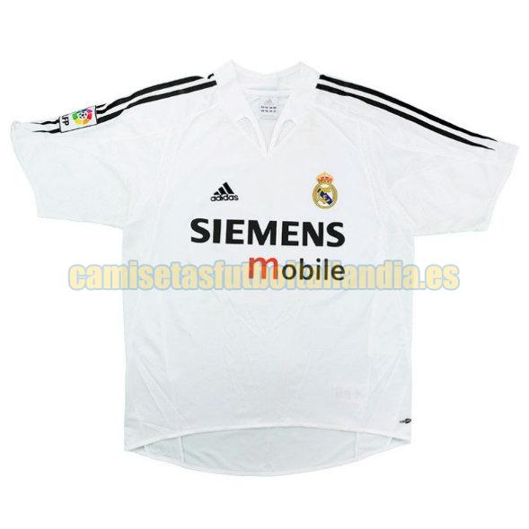 camiseta primera real madrid 2004-2005 blanco, blanca
