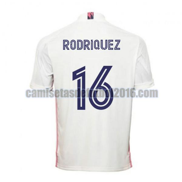 camiseta primera real madrid 2020-2021 rodriquez 16