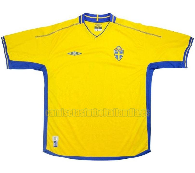 camiseta primera suecia 2004 amarillo