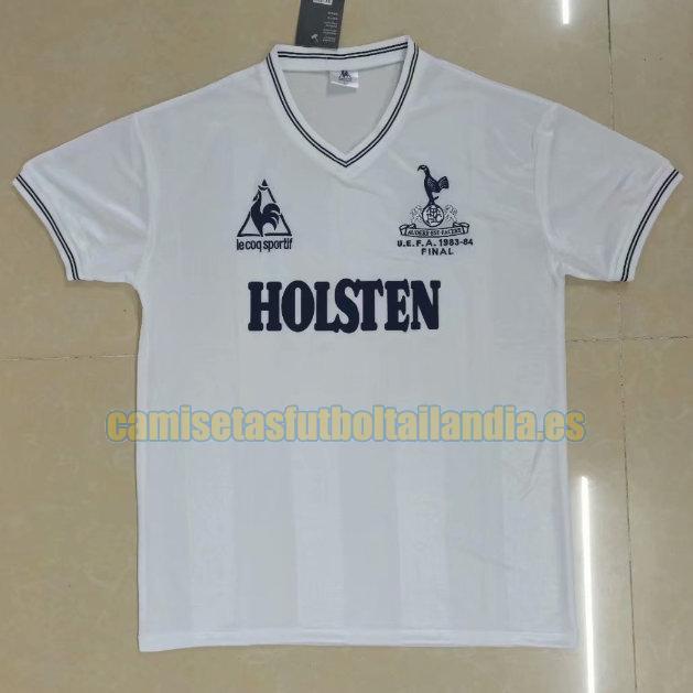 camiseta primera tottenham hotspur 1983-1984 blanco, blanca