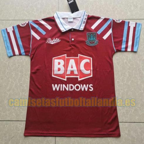 camiseta primera west ham united 1991-1992 rojo