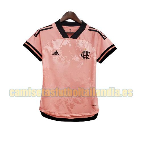 camiseta rosa flamengo 2020-2021 rose mujer